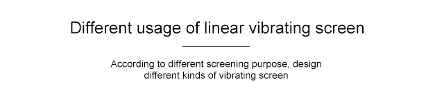 Linear vibrating screen