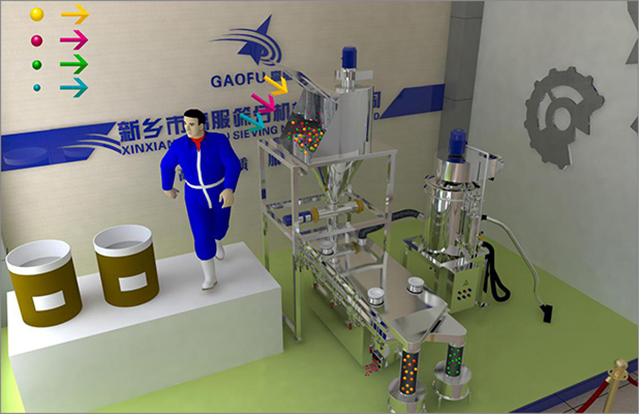 Medicine powder sieving machine