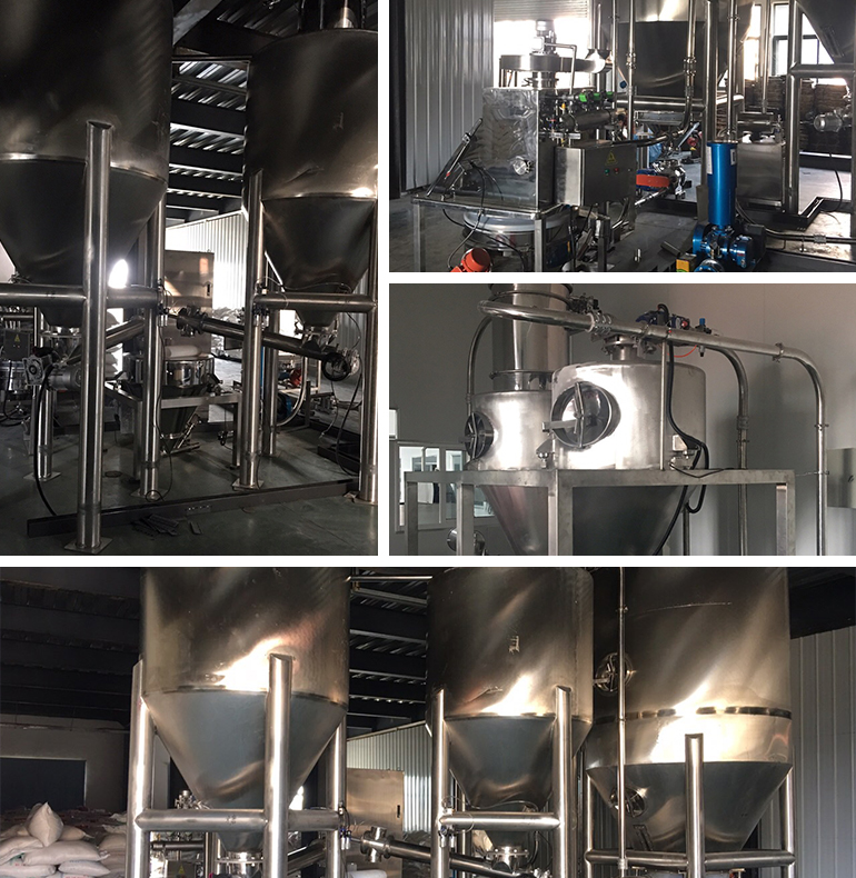 Sesame cake powder supply system